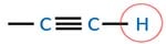 acidic H alkyne